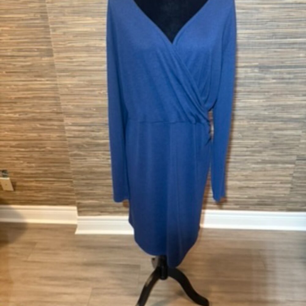 George Wrap Dress Blue - Picture 2 of 4